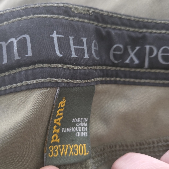 PrAna Bundle of 2 Cargo Mens Pants Nylon Black & Green Size 33x30 - Picture 7 of 12